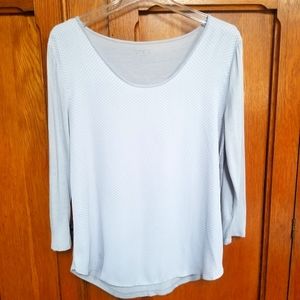 Women's blouse, light gray, small detail on front